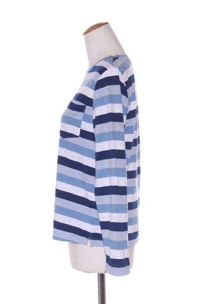 M&S - Blue stripe cotton L/S top! 12