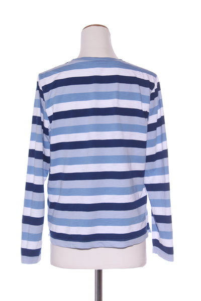 M&S - Blue stripe cotton L/S top! 12