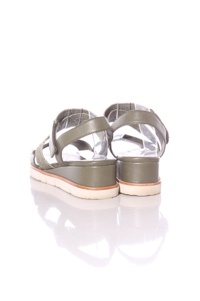 BRESLEY "Surrey" khaki leather sandals! 40