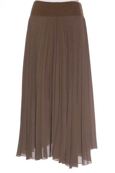 SILLS (NZ) Khaki pleated midi skirt! 12