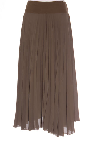 SILLS (NZ) Khaki pleated midi skirt! 12