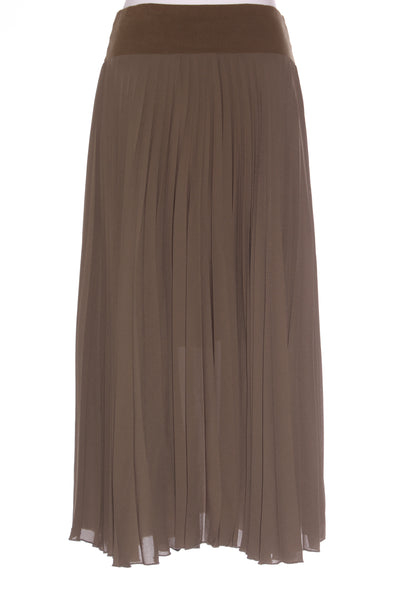 SILLS (NZ) Khaki pleated midi skirt! 12