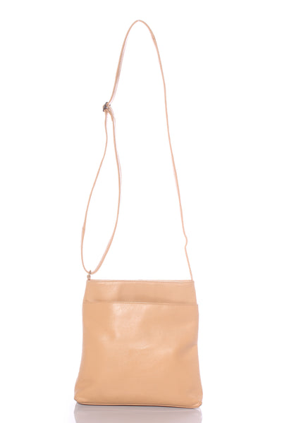 PAULA RYAN - Leather crossbody bag - Camel!