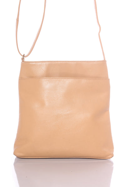 PAULA RYAN - Leather crossbody bag - Camel!