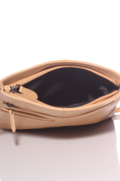 PAULA RYAN - Leather crossbody bag - Camel!