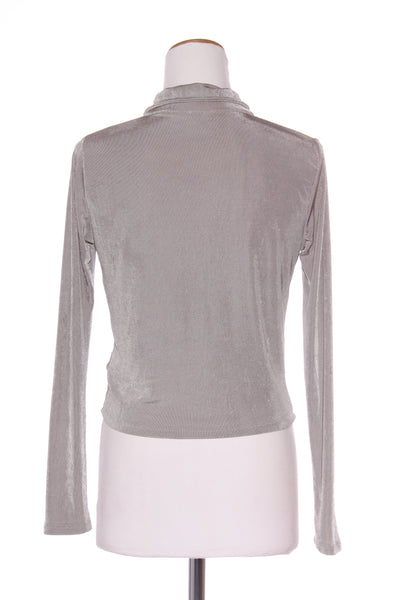 COTTON ON - Silver metallic knit button up top! 10