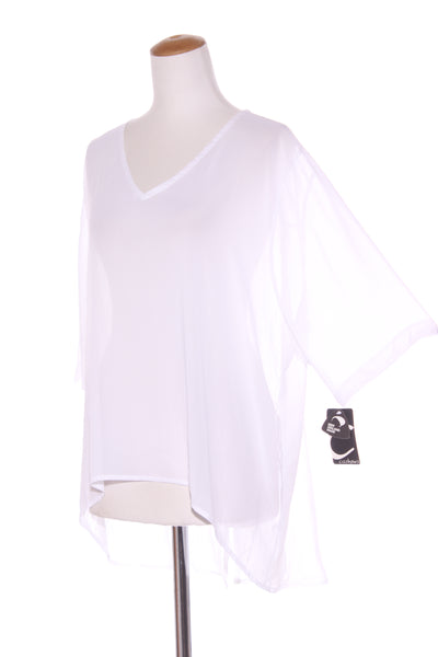 CASHEWS (NZ)(BN) Split crop chiffon top! 22