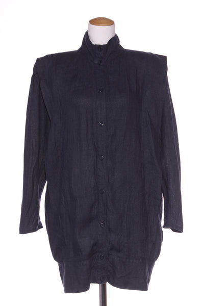 BIZARRE (NZ) Navy vintage linen jacket! 14