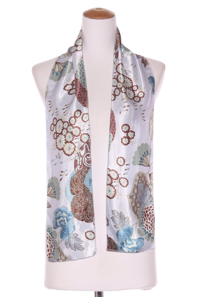 GREGORY LADNER (AU) Floral satin tie scarf!