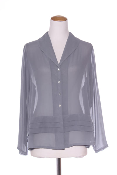 STUDIO WORKS (NZ) Grey chiffon blouse! 14