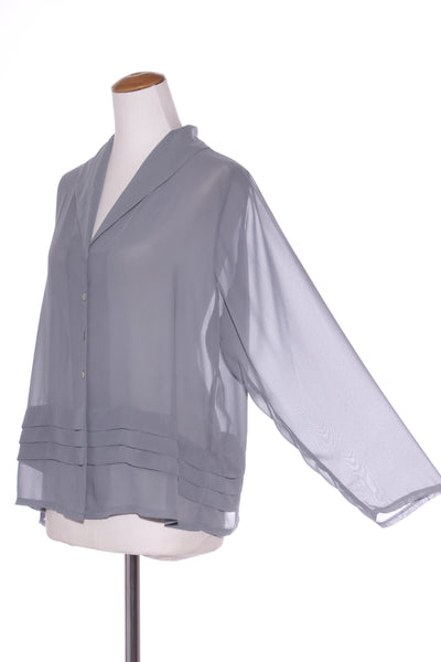 STUDIO WORKS (NZ) Grey chiffon blouse! 14