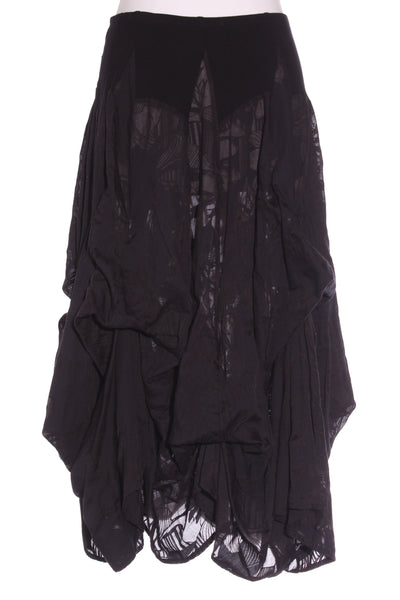 PAULA RYAN (NZ) Hibiscus burnout adjustable gather skirt! 14