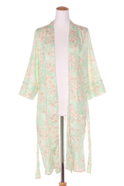 PAPINELLE - Cotton nightie & robe set - Green floral! 16