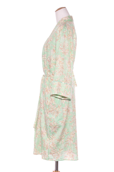 PAPINELLE - Cotton nightie & robe set - Green floral! 16