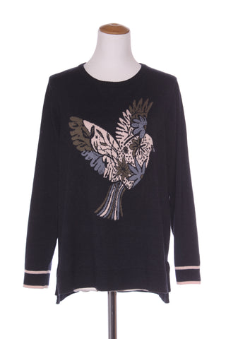 ELM - Wool blend floral dove print jumper! 14