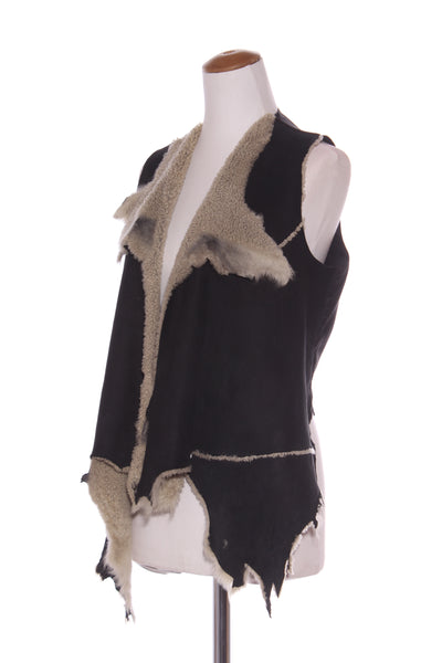 KAREN WALKER (NZ) NZ lambskin shearling waistcoat! 8-14