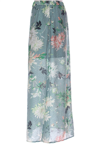 H&M - Green floral maxi skirt + pockets! 10