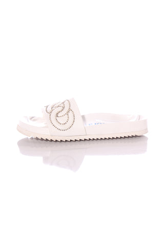 ANTENORA (ITA) Studded white leather slides! 7