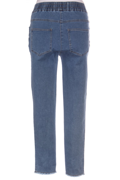 LEMON TREE - Pull on distressed trim jeans! 10