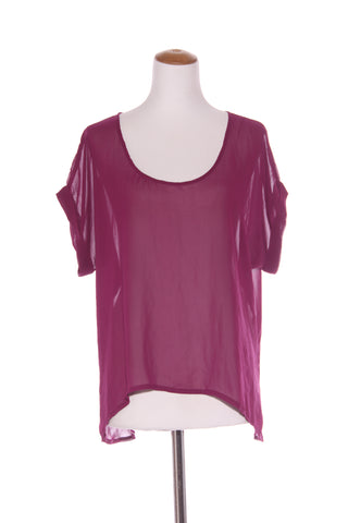 TALL DESIGN (NZ) Hi low chiffon top - Boysenberry! 14