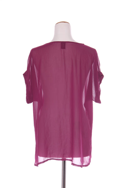 TALL DESIGN (NZ) Hi low chiffon top - Boysenberry! 14