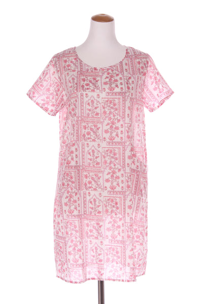 FRANKIE AND CO (LN) Metallic + pink floral cotton dress! 8-10