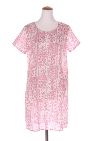 FRANKIE AND CO (LN) Metallic + pink floral cotton dress! 8-10