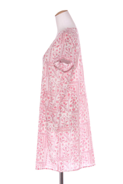 FRANKIE AND CO (LN) Metallic + pink floral cotton dress! 8-10