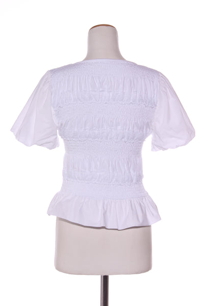 GLASSONS (LN) Shirred + lace puff sleeve top! 16