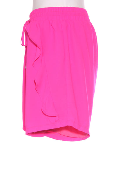 PRETTY BASIC - Hot pink ruffle detail shorts! 12