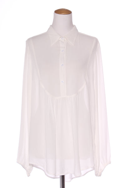 NZ made OBI? "Laundry tuxedo" viscose shirt! 16-18