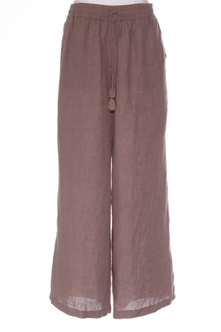 MAX - Brown linen wide leg pant! 12