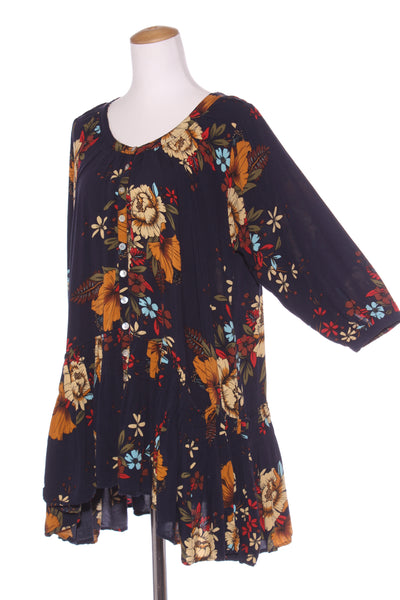 NEON GYPSY - Navy floral tunic! 8-14