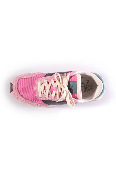 NEW BALANCE - Pink leather + textile sneakers! 9