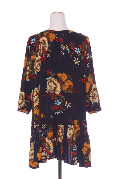 NEON GYPSY - Navy floral tunic! 8-14