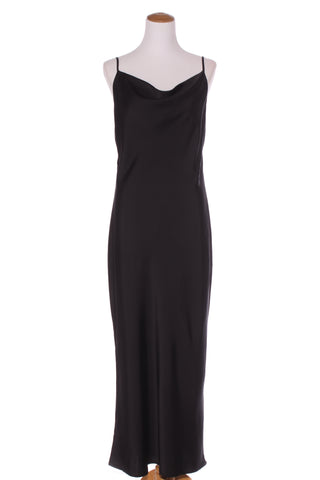 PAGANI (LN) Black satin slip maxi dress! 16