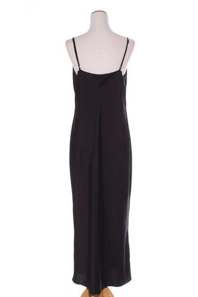PAGANI (LN) Black satin slip maxi dress! 16
