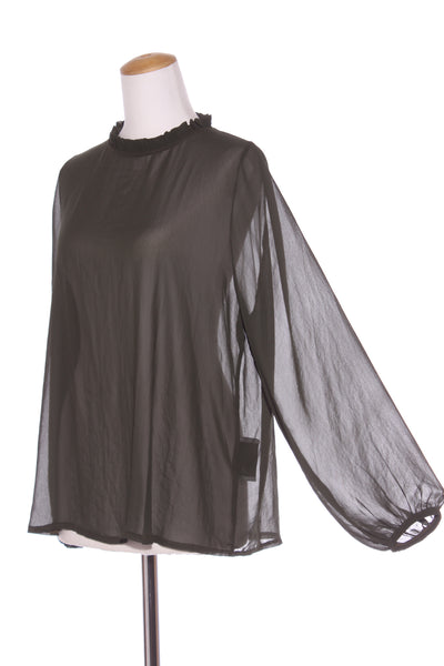 BLANK SPACE (NZ) Ruffle neck Julia chiffon blouse! 12