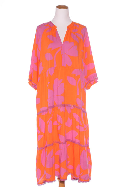 JOOP & GYPSY - Simmy midi dress - Orange/lilac! 14-16