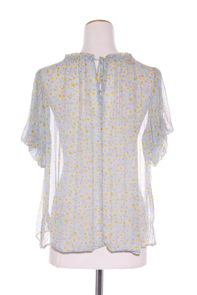 MAX - Puff sleeve pretty floral chiffon top! 14