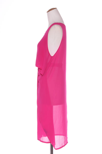 ALBIE - Pink chiffon layered wrap dress! 12