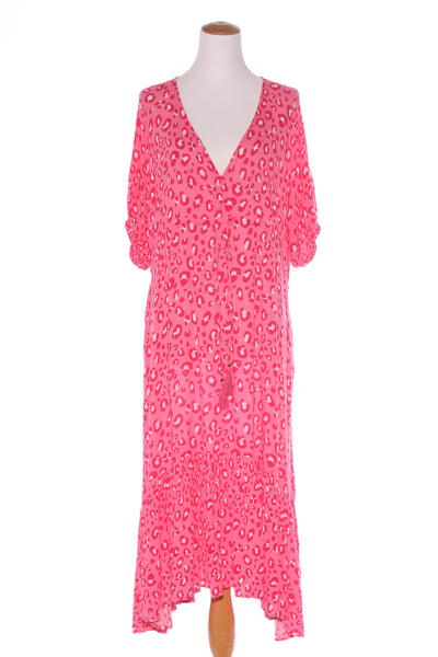 PROUD POPPY - Pink leopard print midi dress! 10-14