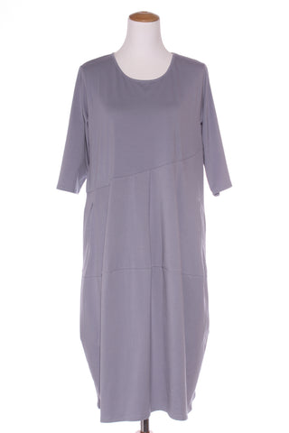 TIRELLI - Diagonal seam dress - Dusty blue! 16