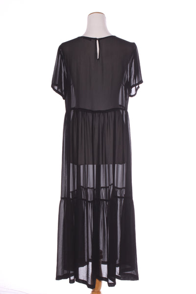 HARRÏE & SAM (NZ) Black chiffon midi dress! 12