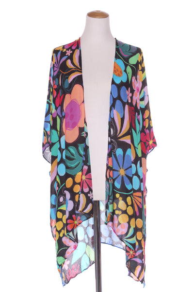 INFAMOUS - Floral printed viscose kimono! 8-18