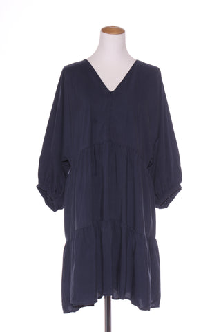 PAGANI - Tiered lyocell dress - Navy! 16