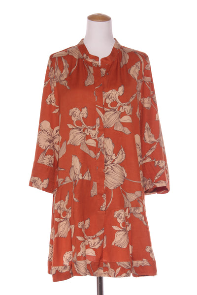 VERONIKA MAINE (AU) Linen blend dress - Rust floral! 16