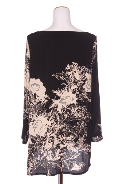 MEGAN SALMON "Salon print" elasticated hem top! 12