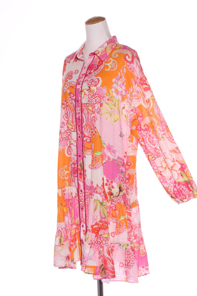 HAMMOCK & VINE (BN) Floral + paisley print shirt dress! 16