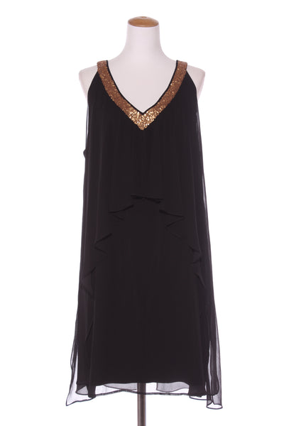 HARLOW - Bronze sequin chiffon layer dress! 18